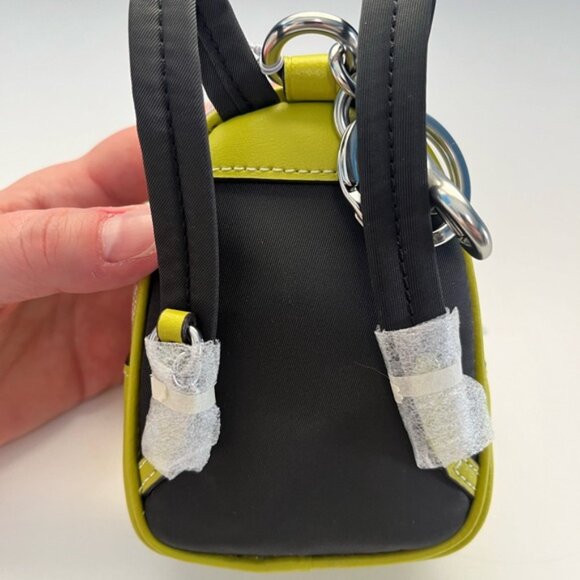 NWT Coach C7803 Mini Court Backpack Large Bag Charm In Signature Lt Khaki Lime - Picture 3 of 4